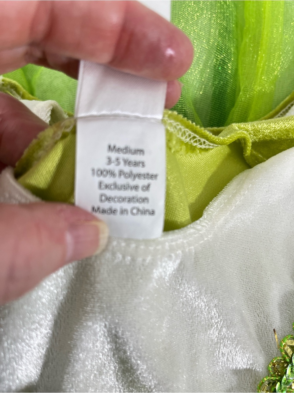 Green Fairy Princess Costume Dress for Kids - Picture 3 of 4